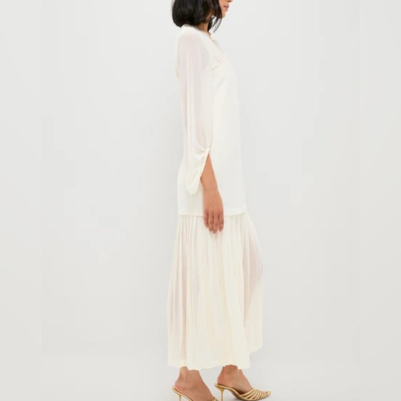 Tuckernuck Ivory Chiffon Pleated Lorraine Dress - Picture 2 of 11